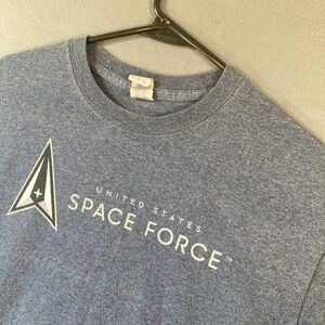 Gildan Mens Medium United States Space Force T-Shirt  Blue USSF Graphic Tee